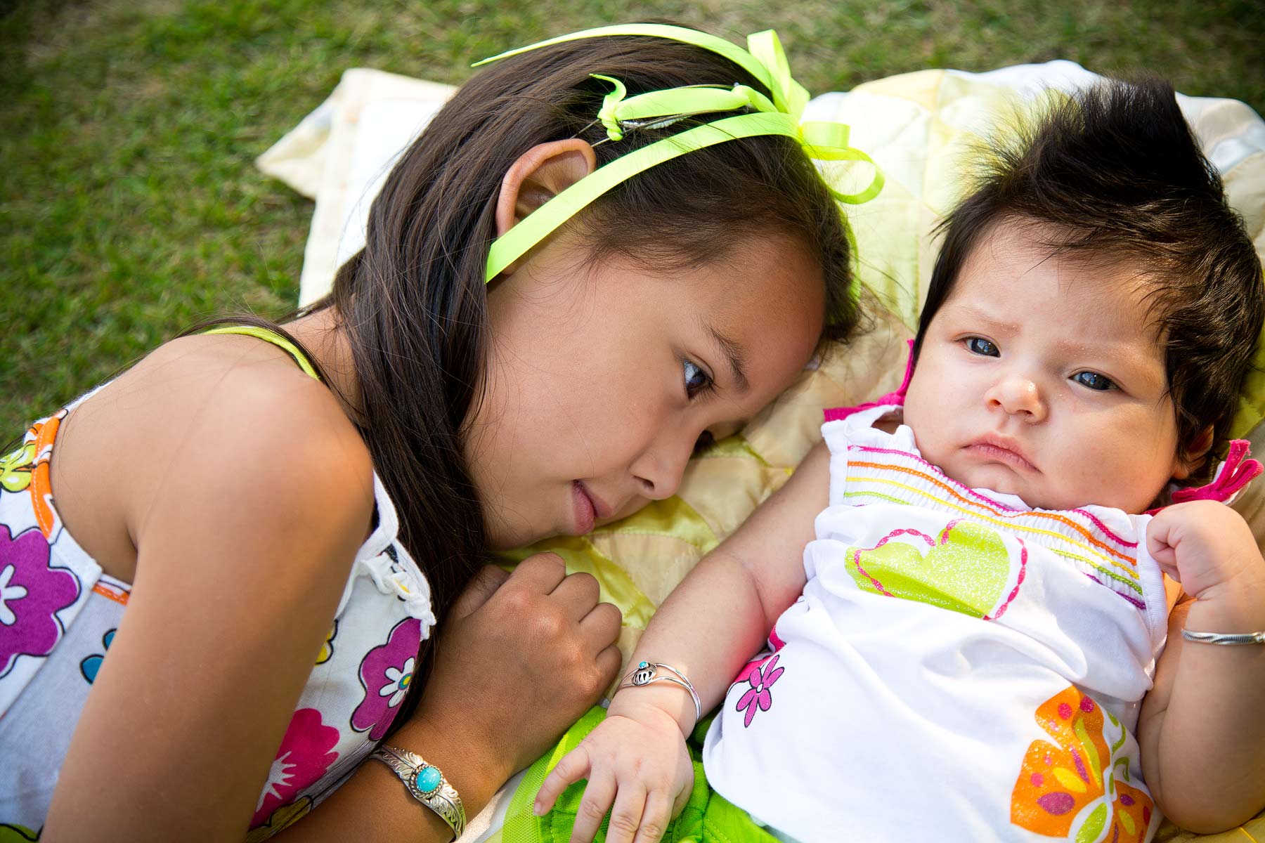 Heather's daughters, Lanaiya (age 5) and infant Tahlia (2 months).
East Glacier, Blackfeet Reservation