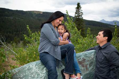 Heather and her oldest daughter Lanaiya (age 5) share a moment the week before Heather and Shaw's wedding.
Starr School,, Montana
Blackfeet Reservation