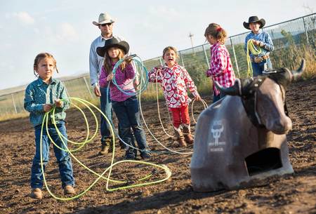 Girls dummy roping competition
