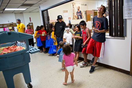 Summertime Lunch Program, Heart Butte Elementary School