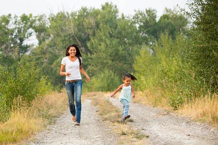 Kendall Edmo with her boyfriend, Andrew and her 2 year old daughter at her family home in Two Medicine on the Blackfeet Reservation.