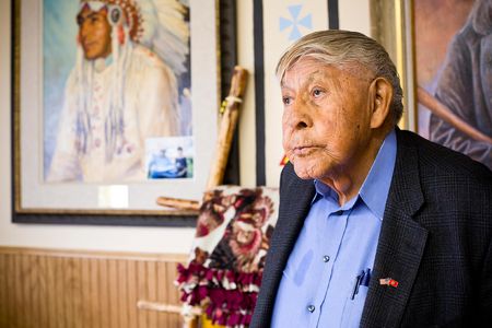 Earl Old Person, a Blackfeet Tribal Leader in his office in downtown Browning, Montana.

For years, Earl has been fighting to protect the Badger-Two Medicine land from oil & gas drilling, as this land is sacred to the Blackfeet people. 